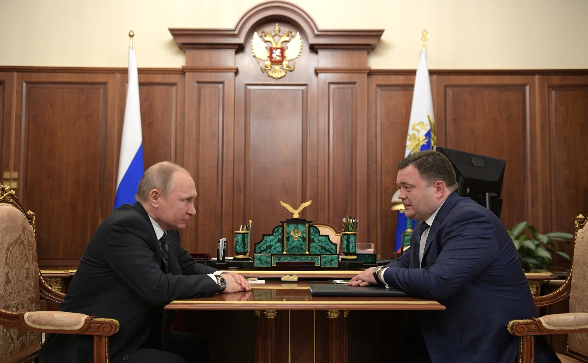 Фрадков-младший на встрече с Путиным