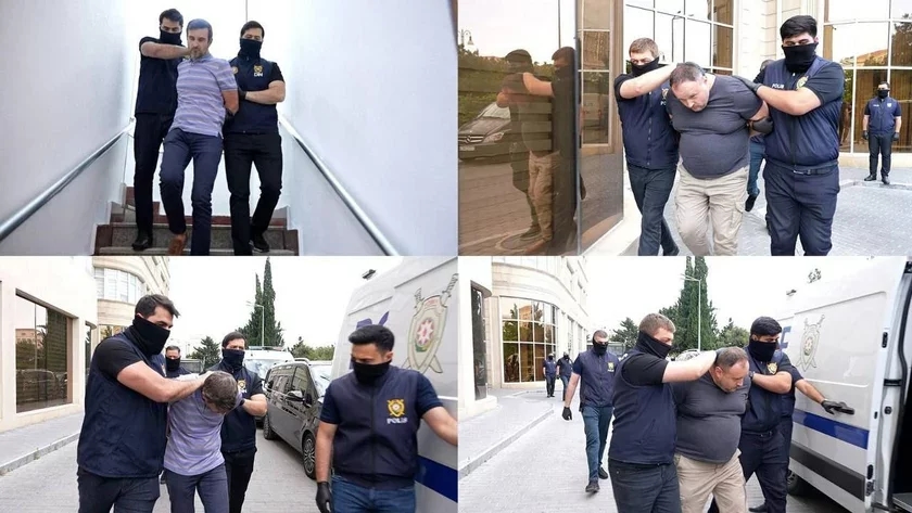 Белоусов и Картавых во время задержания в Баку